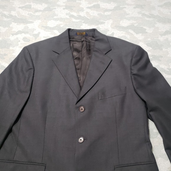 Brooks Brothers 346 Suit Mens 41 Gray Wool Blend Three Button - Picture 3 of 10